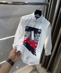 to_mMy. Hilfi9er White Logo Print Premium Shirt