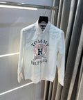 Tomm y Hilfiger White Logo Print Premium Shirt