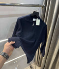 H &M Navy Blue Premium Knitted Classic Pull over