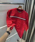 Tomm y Hilfiger Red Embroidery Logo Premium Sweatshirt