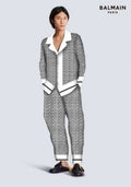 Balmai n Paris White 2 MonogrAm Imported Tracksuit With Brand BoX