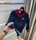Lacost e Navy Blue Imported Knitted Pull Over
