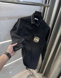 LoEWe Black Embroidery Logo Imported Shirt