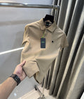 Copy Hugo  B0_ss Beige Premium Polo T-Shirt