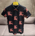 BURBERR_Y RED BLUE PREMIUM COLLAR IMPORTED POLO