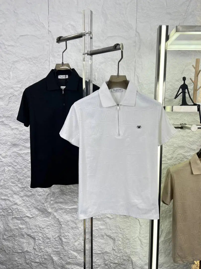 VALENTIN_O WHITE PREMIUM FABRIC CHAIN POLO IMPORTED