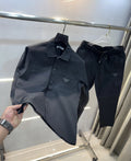 Prad a Milano Black Metal Logo Premium Tracksuit