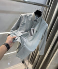 Ami Paris Grey Embroidry Logo Premium Shirt