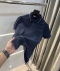 Karl Lagerfeld Navy Blue Logo Work Premium Polo T-Shirt