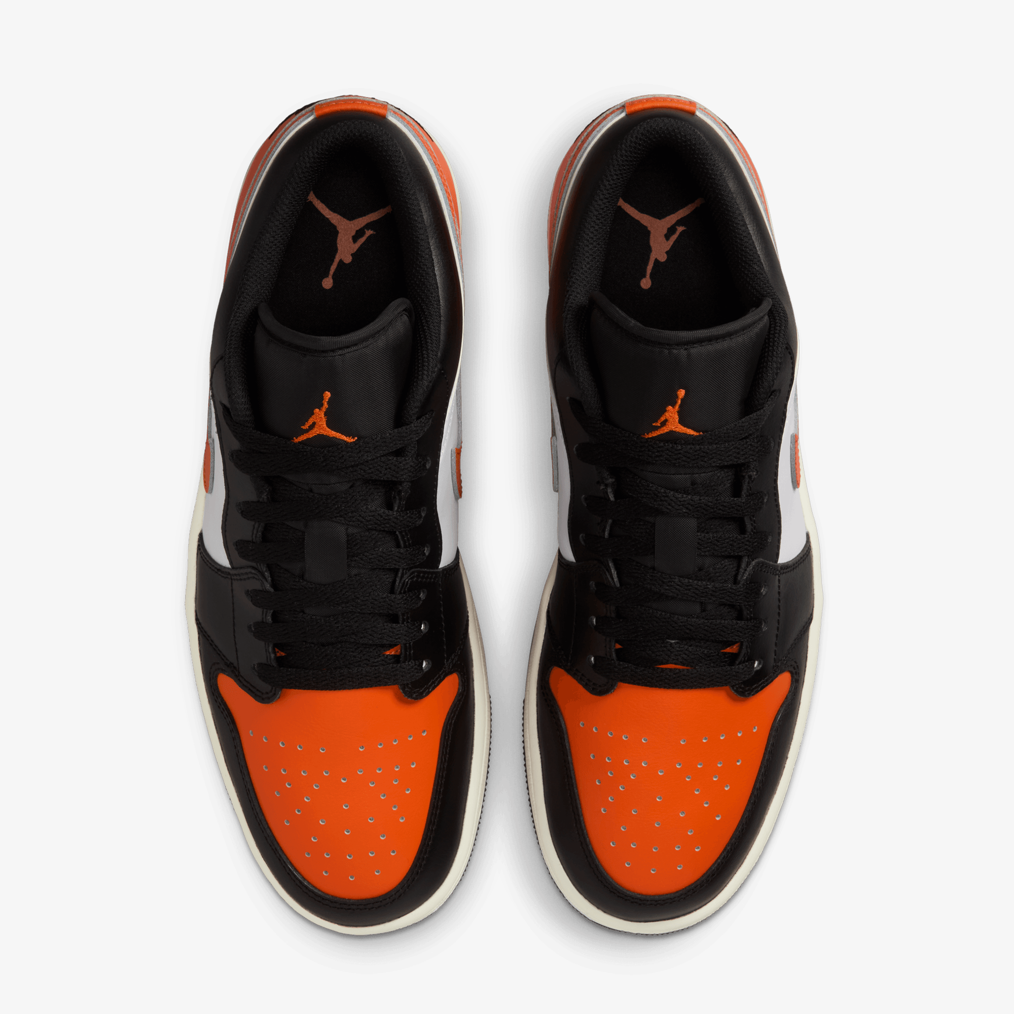 JORDAN | AIR JORDAN 1 LOW { BLACK/STARFISH-WHITE-SAIL