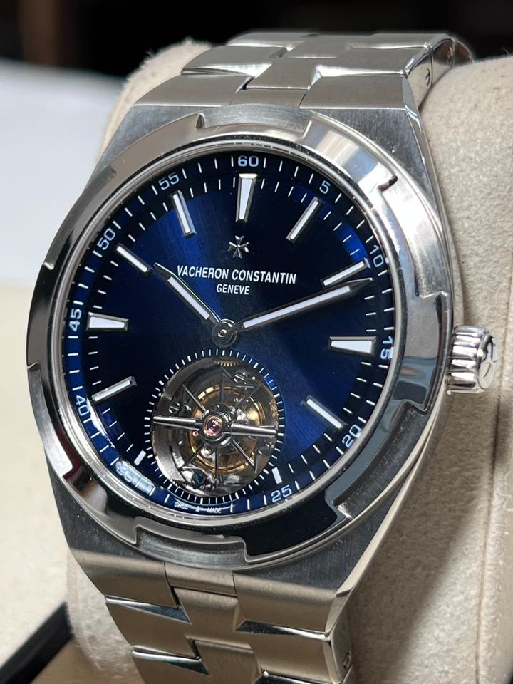 Vacheron Constantin Overseas Tourbillion Silver Blue Semi ETA