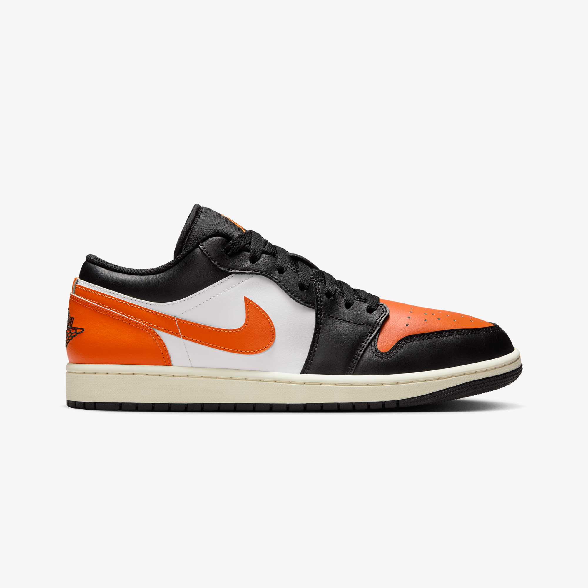 JORDAN | AIR JORDAN 1 LOW { BLACK/STARFISH-WHITE-SAIL