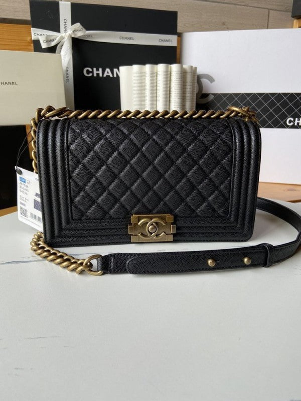 Chanel Leboy Quilted Flap Shoulder Bag with OG Box