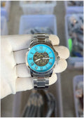 Fossil Flynn Automatic Silver-Skyblue