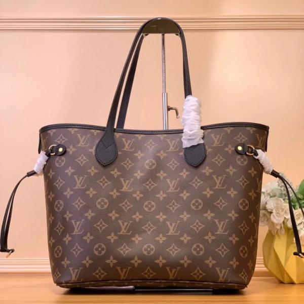 LOUIS VUITTON NEVERFULL BLACK MONOGRAM WITH DUST BAG