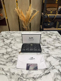 Coach Quilted Long Zipper Premium Wallet Includes Card Box And Dust Bag (CD003-Black)