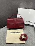 Jacquemus Le Grand Bambino Crossbody Bag With OG Box & Dust Cover Ja01 Wine