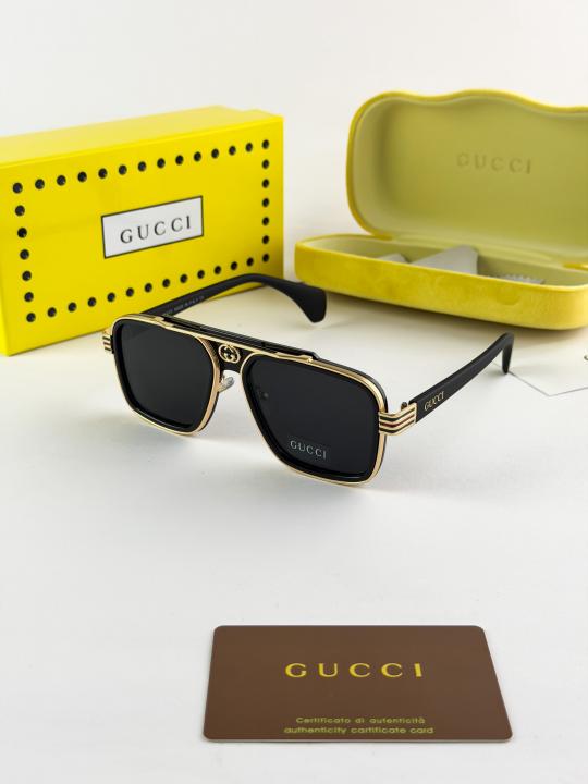 Guccii Premium Black Gold Sunglass With Original Kit