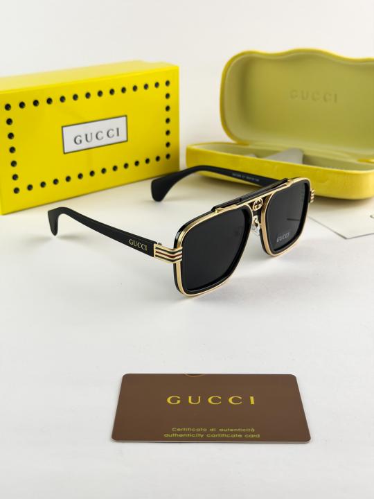 Guccii Premium Black Gold Sunglass With Original Kit