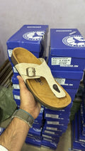 Birkenstock Gizeh Cream suede 1904
