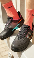 Nike Air Force 1 React DH7615 001 Black Team Orange Pink Mens