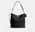 Coach Willow Bucket Bag Polished Pebble Leather With OG Box & Dust Cover Carry Bag 633377 Black