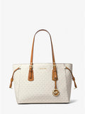 Michael Kors Voyager Beige Brown Tote With Dust Cover