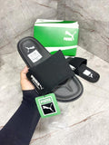 PUMA LEADCAT 2.0 PALERMO FOIL SLIDES BLACK