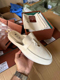 Loro Piana Loafers Babouche Loafers Cream 214