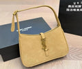 Ysl Saint Laurent Hobo Khakhi Gold Leather Shoulder Bag With OG Box & Dust Bag 6030 Velvel Khakhi