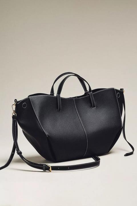 Polene Cyme Large Tote With Wallet & Original Dust Cover Black