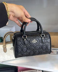 Coach Mini Rowan Crossbody Bag With OG Box Dust Cover & Carry Bag C8 Black