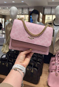 Coach Klare Cross body Bag Powder Pink Signature Canvas With OG Box Dust Cover Carry Bag 90440 Pink