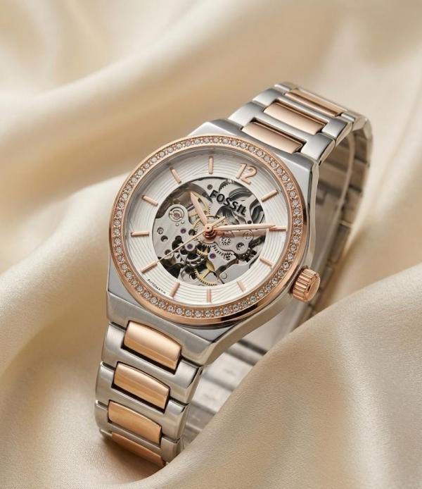 Fossil Eevie Automatic 2Ton-Copper-White