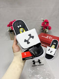 UNDER ARMOUR IGNITE ADJUSTABLE STRAP SLIDES BLACK WHITE