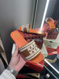 Tory Burch Double T Slide With OG Box & Dust Bag Orange  1042