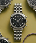 Emporio Armani Antonio Chronograph Silver-Black
