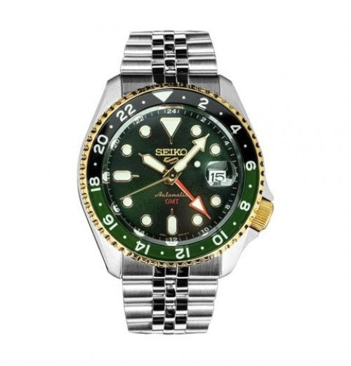 Seiko Sports 5 GMT Green Forest Authentic Store Quality
