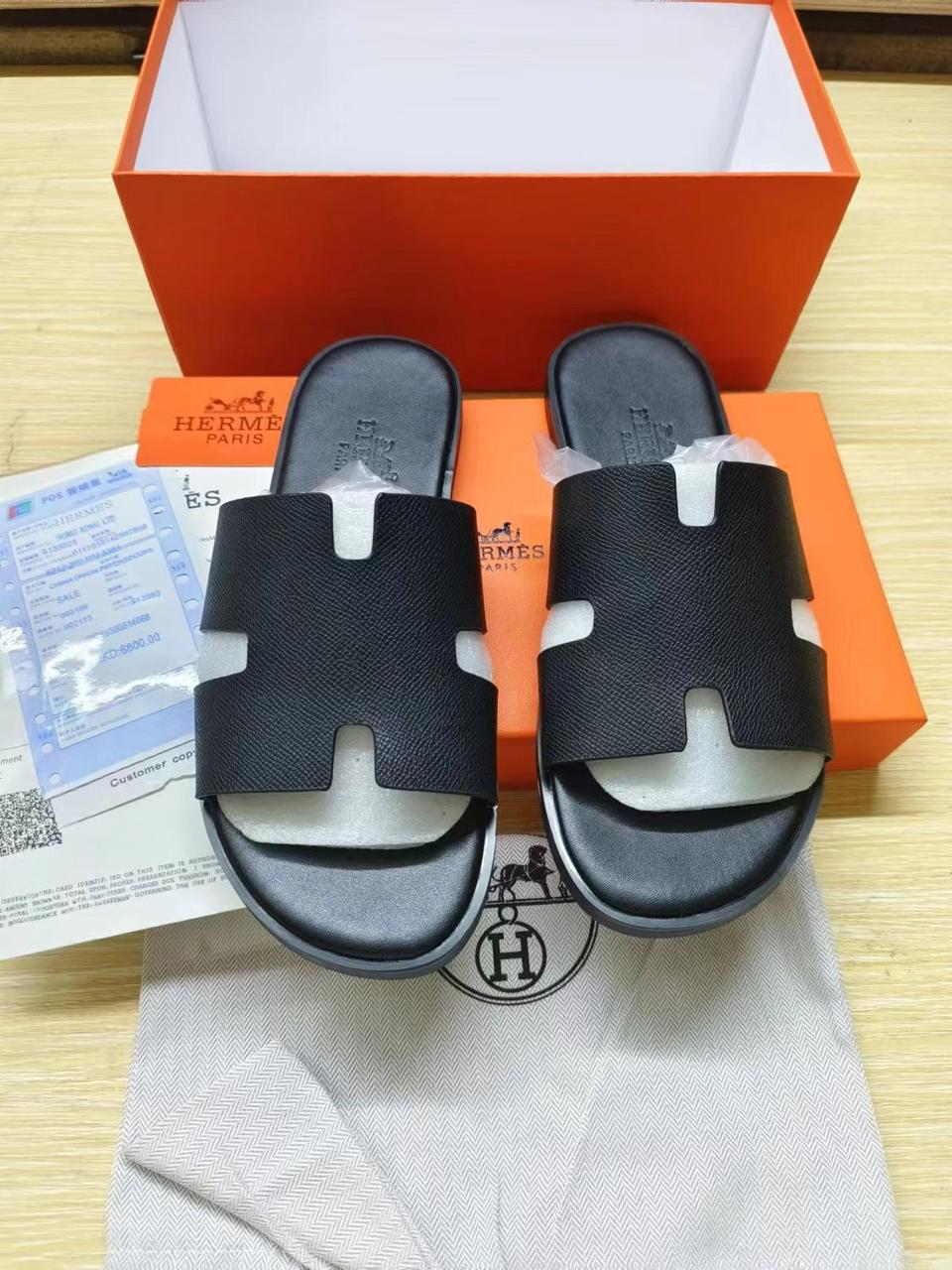 Hermes Lether Premium Slides