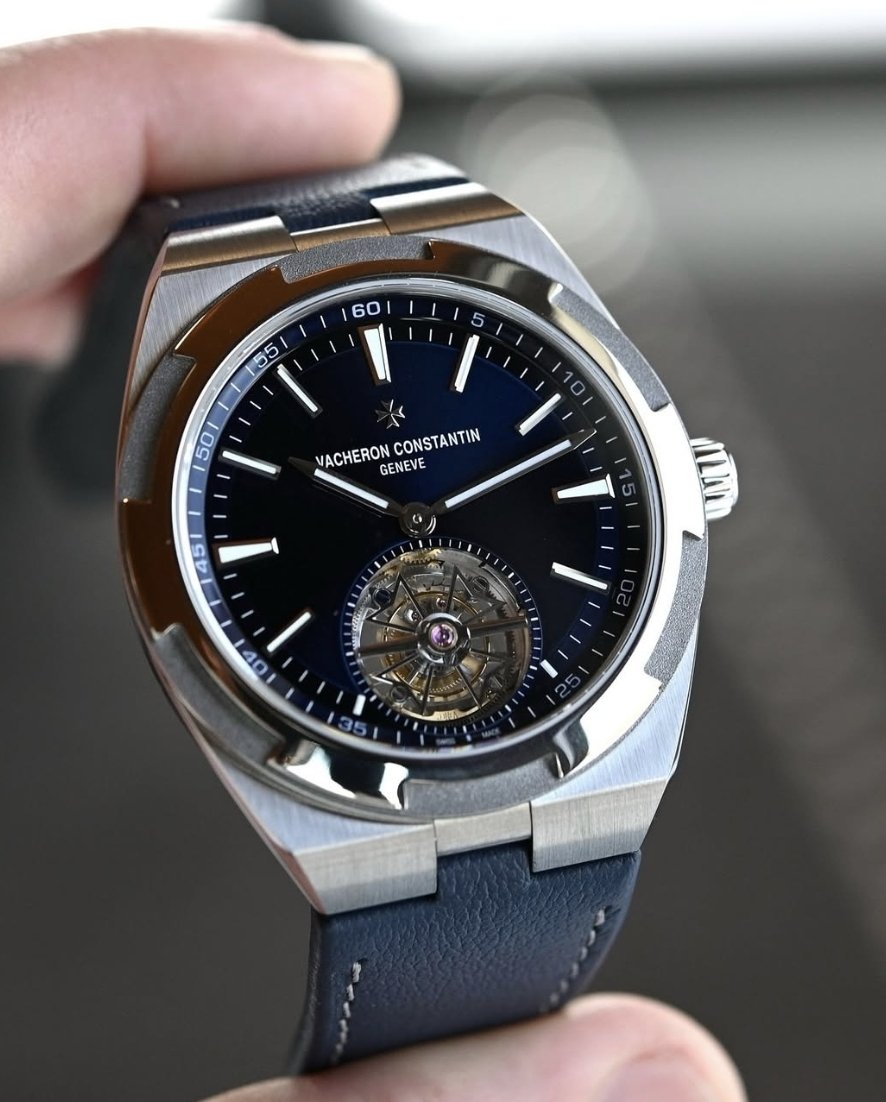 Vacheron Constantin Overseas Tourbillion Black Silver Semi ETA