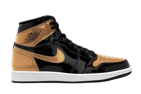 Nikee Air 1 High Black And Gold (Semi Ua)