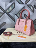 MICHAEL KORS LAILA PINK SATCHEL