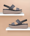 WMN Crocs brooklyn slingback low wedge sandals for her
