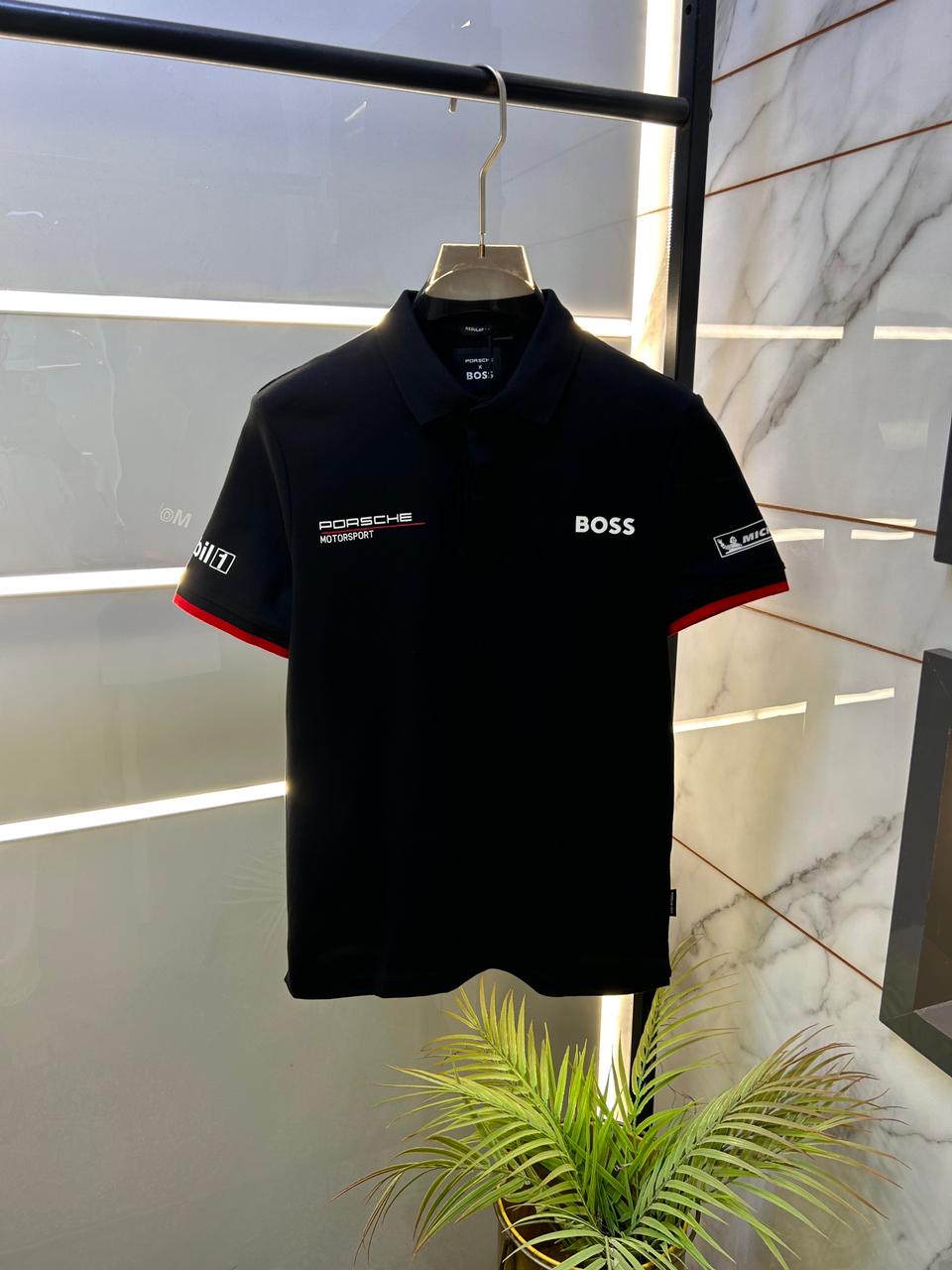 Boss x Porsche Polo T-shirt Black