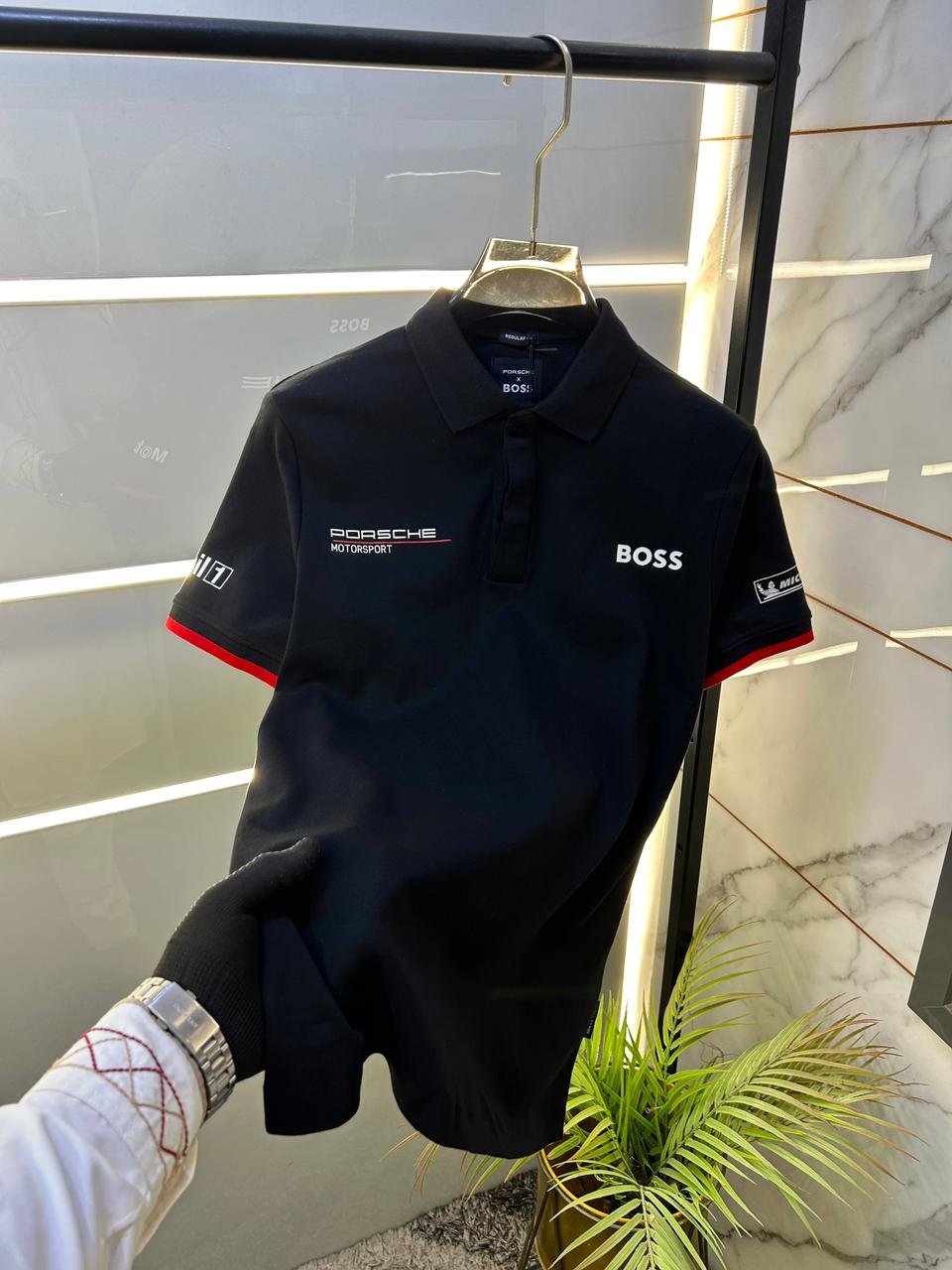 Boss x Porsche Polo T-shirt Black