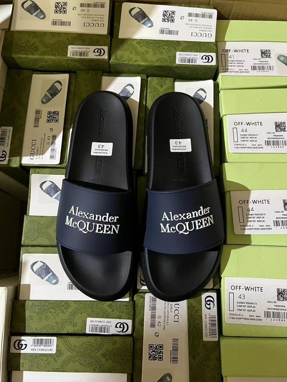 Alexander Premium Slides Black&blue