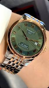 Tissot Le Locle Silver Rose Gold Green Authentic Store Quality