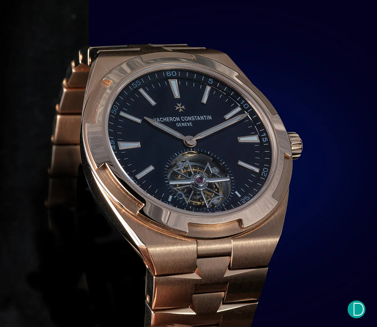 Vacheron Constantin Overseas Tourbillion Rose Gold Black Semi ETA
